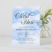 Waterverf bruid is op cloud negen Vrijgezellenfees Kaart (Staand voorkant)