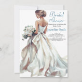 Waterverf bruid Vrijgezellenfeest Kaart (Voorkant)