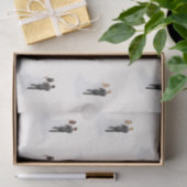 Waterverf Bruidegom & Bruid Voor Trouwfeest Bruids Tissuepapier (Geschenk)