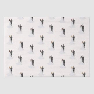 Waterverf Bruidegom & Bruid Voor Trouwfeest Bruids Tissuepapier