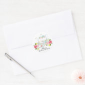 Waterverf Bruids Bruiloft Thee Feest Sticker (Envelop)