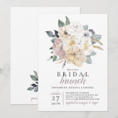 Waterverf bruids brunch boeket kaart (Voorkant / Achterkant)