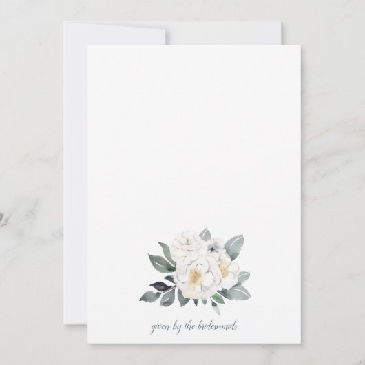 Waterverf bruids brunch boeket kaart (Achterkant)