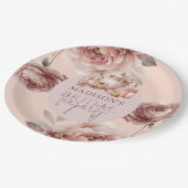 Waterverf Bruids Thee Picknick Persoonlijk Papieren Bordje (Gekanteld)