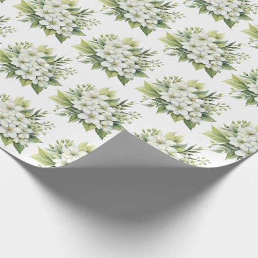 Waterverf bruidsbloesems cadeaupapier (Hoek)