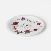 Waterverf Bruidsboeket Bloemenkrans Bruiloft Papieren Bordje (Gekanteld)