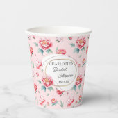 Waterverf Bruidsboeket Bruiloftsshower Papieren Be Bekers (Voorkant)