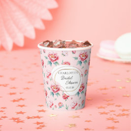 Waterverf Bruidsboeket Bruiloftsshower Papieren Be Papieren Bekers