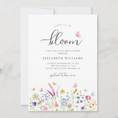 Waterverf Bruidsborrel met Wilde Bloemen Kaart (Voorkant)