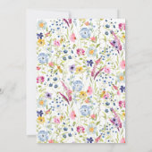 Waterverf Bruidsborrel met Wilde Bloemen Kaart (Achterkant)