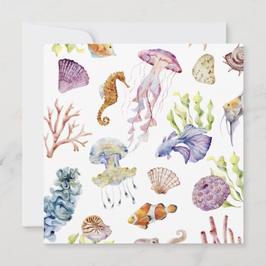 Waterverf Bruidsdouche Kaart (Achterkant)