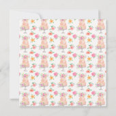Waterverf Bruidsdouche Lagen Cake Met Rozen Save The Date (Achterkant)