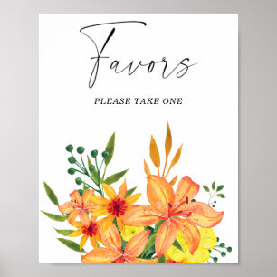 Waterverf bruidsfavorieten, neem er één poster