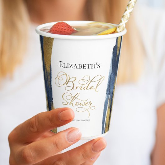 Waterverf Bruidsfeest Papieren Bekers | Abstract