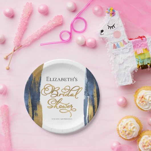 Waterverf Bruidsfeest Papieren Borden | Abstract Papieren Bordje (Feest)