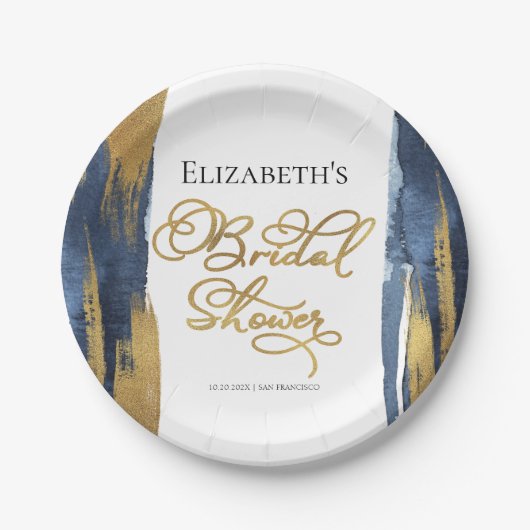 Waterverf Bruidsfeest Papieren Borden | Abstract Papieren Bordje (Voorkant)