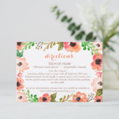 Waterverf bruidskaart/bestuurderskaart informatiekaartje (Staand voorkant)