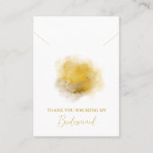 Waterverf bruidsmeisje Ketting Display Kaart Plaatskaartje (Voorkant)