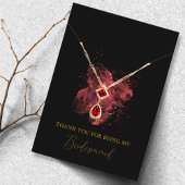 Waterverf bruidsmeisje Ketting Display Kaart Plaatskaartje