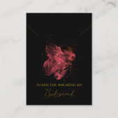 Waterverf bruidsmeisje Ketting Display Kaart Plaatskaartje (Voorkant)