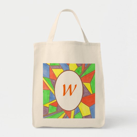 Waterverf, bruidsmeisje monogram canvas tassen (Voorkant)