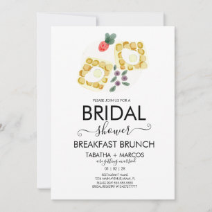 Waterverf Bruidsontbijt Brunch Eieren Ontbijt Kaart