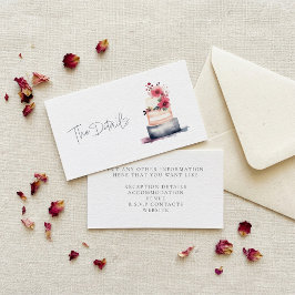 waterverf bruidstaart De details Informatiekaartje