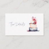  waterverf bruidstaart De details Informatiekaartje (Voorkant)
