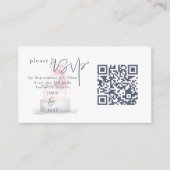 Waterverf bruidstaart Illustratie QR Code Informatiekaartje (Voorkant)