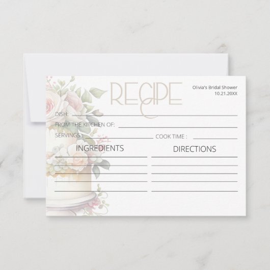 Waterverf bruidstaart recept (Voorkant)