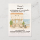 waterverf bruiloft aan de Middellandse Zee Informatiekaartje (Voorkant)