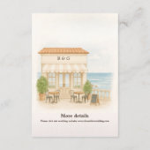 waterverf bruiloft aan de Middellandse Zee Informatiekaartje (Achterkant)