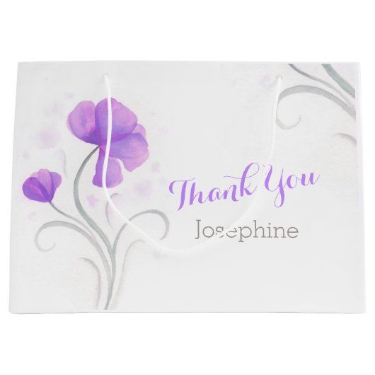 Waterverf bruiloft bedankt je persoonlijke cadeaut large cadeautasje (Voorkant)