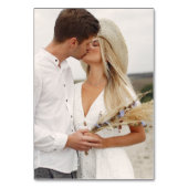 Waterverf bruiloft bloemboog foto gepersonaliseerd kaart (Achterkant)