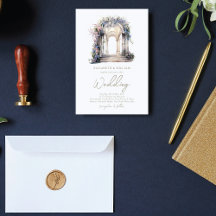 Waterverf bruiloft bloemboog