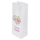 Waterverf bruiloft bridesmaïde wijn gunsttas wijn cadeautas (Voorkant Gekanteld)