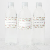 Waterverf bruiloft bruids baby shower waterfles etiket (Flessen)