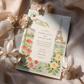 Waterverf bruiloft Eiffeltoren Parijs Kaart