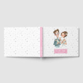 Waterverf bruiloft gastenboek Funny Quirky Paar (Volledig)