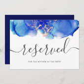 Waterverf Bruiloft Gereserveerd Zitbord Kaart (Voorkant / Achterkant)