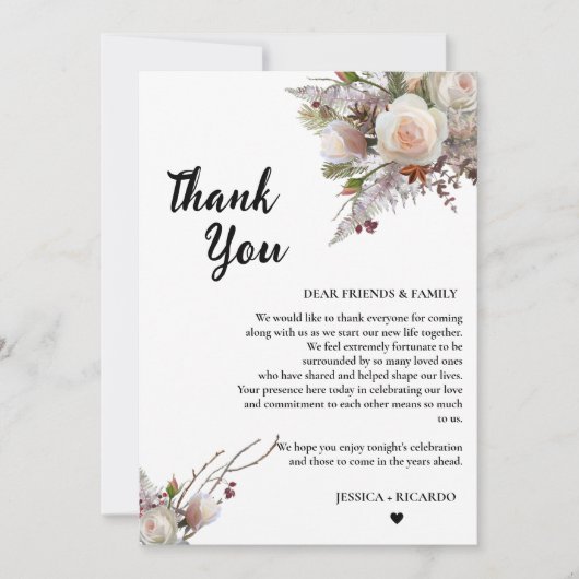 Waterverf bruiloft goktafel dank u kaart (Voorkant)