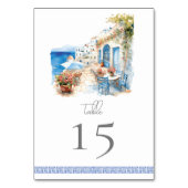 Waterverf Bruiloft Griekenland Kaart (Voorkant)