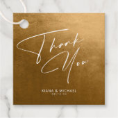 Waterverf bruiloft Hartelijk dank herfst Gold ID78 Bedankjes Labels (Voorkant)