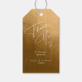 Waterverf bruiloft Hartelijk dank herfst Gold ID78 Cadeaulabel (Voorkant)