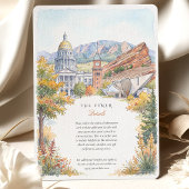 Waterverf Bruiloft in Denver Colorado Kaart