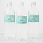 Waterverf Bruiloft Jubileum Waterfles Label Etiket (Flessen)