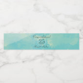 Waterverf Bruiloft Jubileum Waterfles Label Etiket (Enkel label)