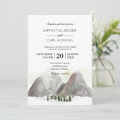 waterverf bruiloft kaart (Staand voorkant)