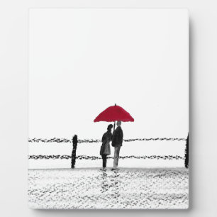Waterverf bruiloft liefdeskoppel fotoplaat