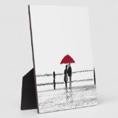 Waterverf bruiloft liefdeskoppel fotoplaat (Zijkant)